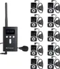 A tour guide system set including a transmitter and multiple receivers with headphones, displayed against a white background. Náhled obrázku produktu
