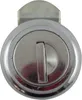 A close-up, front-facing view of a silver lock cylinder with a keyhole. Produktbild-Vorschau