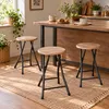 Urban Living Hocker - Metall/Holz - D30 x 45 cm - klappbar Produktbild-Vorschau 4