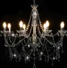 vidaXL Lampadario con perle argento 8 prese E14 Anteprima dell’immagine prodotto 8