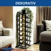 DanDiBo Weinregal Metall Schwarz Stehend Diamant 80 cm Produktbild-Vorschau 9