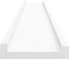 A simple white shelf, presented in a way that emphasizes its depth and the sides. Voir les images du produit