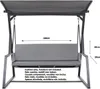 Auflagen für Hollywoodschaukel 180x50 + 180x50 cm grau Produktbild-Vorschau 2