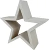 Deko Holzstern 17cm weiß Weihnachtsstern Fensterdeko Produktbild-Vorschau 1