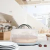 BigDean Kuchen Transportbox Rund in Pastell Grau – mit Produktbild-Vorschau 6