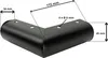 A black metal corner furniture foot with dimensions indicated. Anteprima dell’immagine prodotto