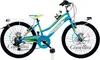 Kinderfahrrad MTB Canellini LINCY 24" - Hellblau/Grün Produktbild-Vorschau 1