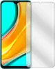 A clear screen protector is shown placed over a smartphone screen. Náhled obrázku produktu