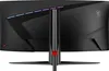 The back of a black computer monitor with a stand and RGB lighting. Náhľad obrázku produktu