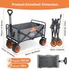 7MAGIC 120L Bollerwagen Faltbar 150KG Belastbar mit Große Produktbild-Vorschau 2