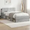 vidaXL Bettgestell mit Stauraum Grau Sonoma 100 x 200 cm Produktbild-Vorschau 2