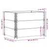 Pflanzkasten Schwarz 80x60 cm Massivholz Kiefer Produktbild-Vorschau 7