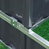 A close-up view of a dark gray raised garden bed structure, showing the metal frame and the textured sides of the planting containers. Podgląd zdjęcia produktu