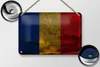 Blechschild Flagge Rumänien 18x12cm Flag of Romania Rost Produktbild-Vorschau 2