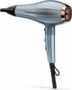 A professional studio shot of a blue hairdryer with gold accents. Náhled obrázku produktu