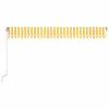 Markise Manuell Einziehbar mit LED 500x300 cm Gelb und Weiß Produktbild-Vorschau 3