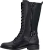 A black leather boot with laces and a zipper. Produktbild-Vorschau