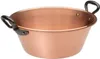 A copper pot with black handles against a white background. Podgląd zdjęcia produktu
