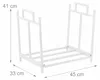 Scaffale per legna da ardere Relaxdays, metallo, L x P x A: Anteprima dell’immagine prodotto 4