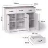 BEALIFE dressoir met 3 deuren, 110x40x80 cm | Met lades, Productafbeelding-voorbeeld 3