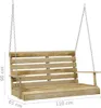 vidaXL Houpací lavice 110 cm Impregnované borovicové dřevo Náhled obrázku produktu 6