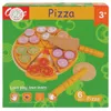 The image shows the packaging of a wooden pizza toy set, with the toy pizza and accessories displayed on the front. Podgląd zdjęcia produktu