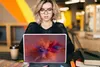 MuchoWow® Laptop Aufkleber Sticker Cover Puder - Rot - Produktbild-Vorschau 5