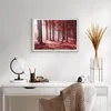 Gerahmtes Poster - Weißer Rahmen - Wald Rot Bäume - 70x50 Produktbild-Vorschau 6