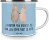 Mr. & Mrs. Panda Emaille Tasse Stiefmutter Heldin - Blau Produktbild-Vorschau 3