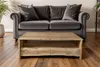 Couchtisch mit Ablage Akazie massiv 130 x 70 x 45 cm Produktbild-Vorschau 2