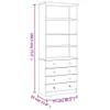 Libreria con cassetti ALTA 77x35x186,5 cm in legno di pino Anteprima dell’immagine prodotto 8