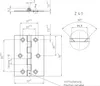 SCHMALE Scharnier DIN 7954 B halbbreit 70 x 51 mm, Stahl Produktbild-Vorschau 2