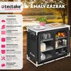 Kempinková kuchyňka 97x47,5x78cm - černá Náhled obrázku produktu 3