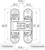 Krona Koblenz Einlassscharnier K6200, universal Türband, Produktbild-Vorschau 4
