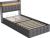 UnboxG Polsterbett 90x200cm mit USB, Jugendbett Einzelbett Produktbild-Vorschau 12