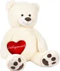 BRUBAKER XXL Teddybär 100 cm Weiß mit einem Lieblingsmensch Produktbild-Vorschau 1