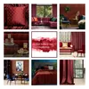 Vorhang PEONIA dunkelrot 140x270 cm  Kräuselband SZEL Produktbild-Vorschau 10