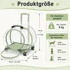 Katzen Transportbox mit Rollen, Haustier Trolley Produktbild-Vorschau 2