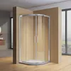 A modern bathroom with a corner shower enclosure. Produktbild-Vorschau