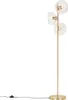 Art Deco Stehlampe Gold mit Glas 3 Flammig Ayesha Produktbild-Vorschau 1