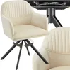 tectake® Samt-Drehstuhl Lona gepolstert 56 x 59 x 81 cm Produktbild-Vorschau 8