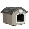 Lit pour chats Cave à chats en peluche Chaud pour l'hiver Voir les images du produit 7