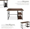Table de bureau Paisley 120x50x73,5cm - Bois foncé Voir les images du produit 3