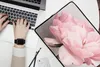 MuchoWow® Laptop Hülle 17 Zoll Laptoptasche Blumen - Rosa - Produktbild-Vorschau 2
