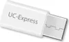 A white USB-C adapter with the text "UC-Express" printed on it, shown against a white background. Produktbild-Vorschau