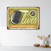 Leinwandbild oliven retro-schild 90x60 cm Feeby grün Produktbild-Vorschau 2