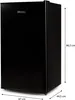 PRIMO PR181FR Kühlschrank Tischmodell - 94L - D - Schwarz Produktbild-Vorschau 2