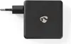 A black USB-C power adapter with a logo on a white background. Náhled obrázku produktu