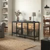 Industrielles Sideboard 150x40x80cm Schwarz mit Produktbild-Vorschau 2