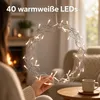Weihnachtskranz LED Kranz Timer Batterie Lichterkranz Produktbild-Vorschau 6